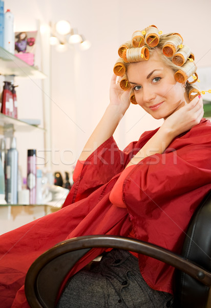 Jeune femme salon de beauté femme heureux mode jeunes [[stock_photo]] © Nejron