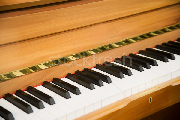 Luxe piano toetsenbord zwarte jazz witte Stockfoto © Nejron