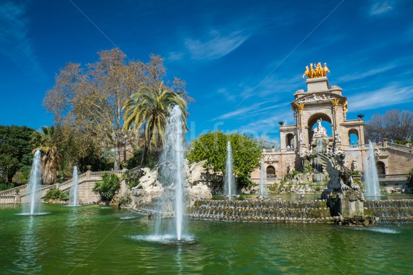 Fountain in a Parc de la Ciutadella, Barcelona Stock photo © Nejron