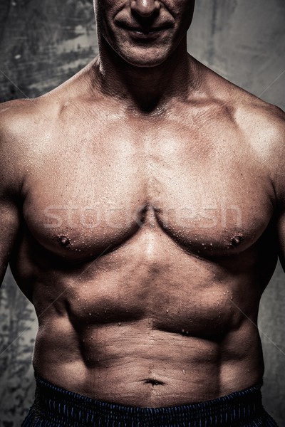 Foto stock: Homem · corpo · musculoso · esportes · fitness · exercer