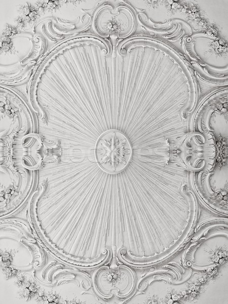 Luxury white wall design with mouldings Stock photo © Nejron