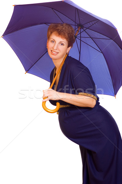 Kobieta w ciąży parasol baby uśmiech miłości dziecko Zdjęcia stock © Nejron