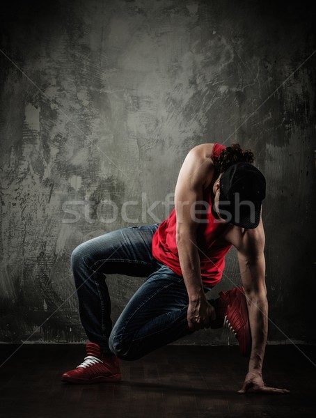 Férfi táncos mutat fiatal egyensúly modern Stock fotó © Nejron