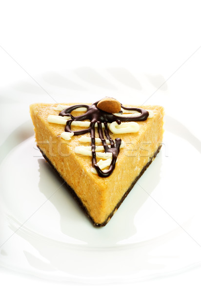 Foto stock: Tuerca · torta · aislado · blanco · desayuno · postre