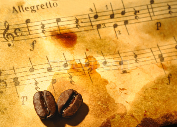 Stok fotoğraf: Kahve · çekirdekleri · müzikal · doku · dizayn · anahtar