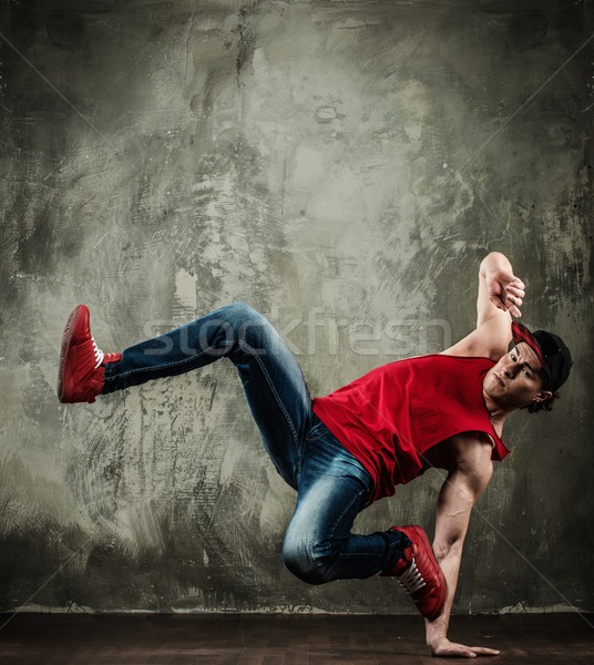 Man danser tonen jonge evenwicht moderne Stockfoto © Nejron