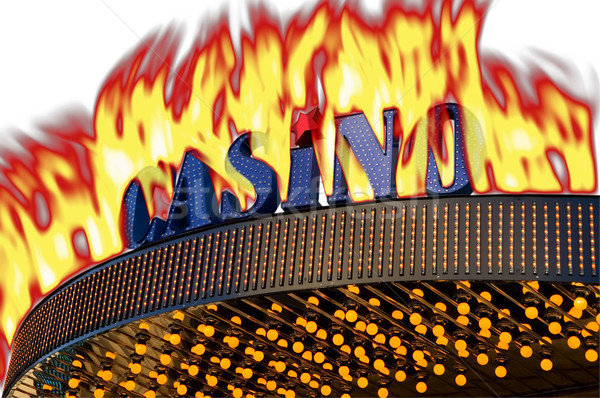 Burning casino sign Stock photo © Nejron