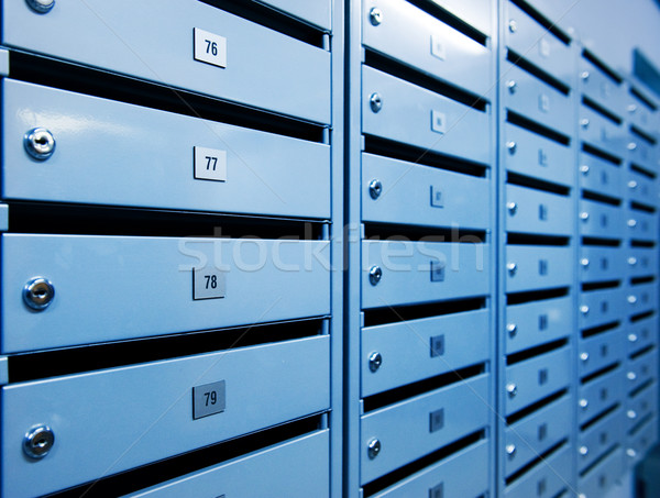 Metal postboxes (toned in blue) Stock photo © Nejron