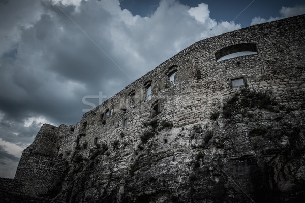 Walls of Spis Castle in Slovakia Stock photo © Nejron