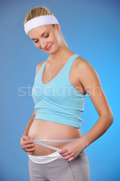 Hamile kadın göbek kadın bebek vücut sağlık Stok fotoğraf © Nejron