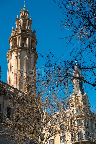 Stock photo: Postal and telegraph building in Barcelona, Spain