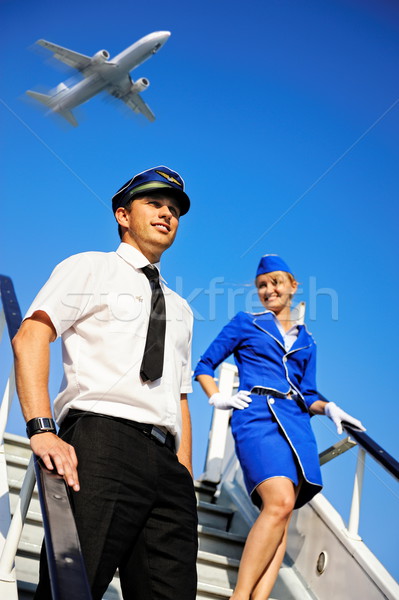 Cabin crew couple Stock photo © Nejron