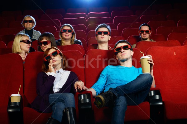 группа людей 3d очки смотрят фильма кино женщину Сток-фото © Nejron