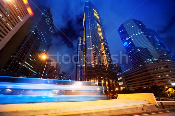 Fast moving bus at night  Stock photo © Nejron