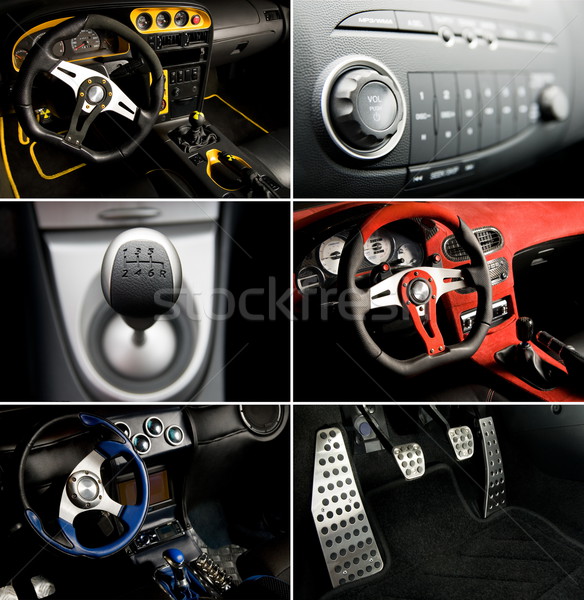 Sport car interior collage Stock photo © Nejron