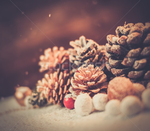 Weihnachten Still-Leben Schnee Winter Urlaub neue Stock foto © Nejron