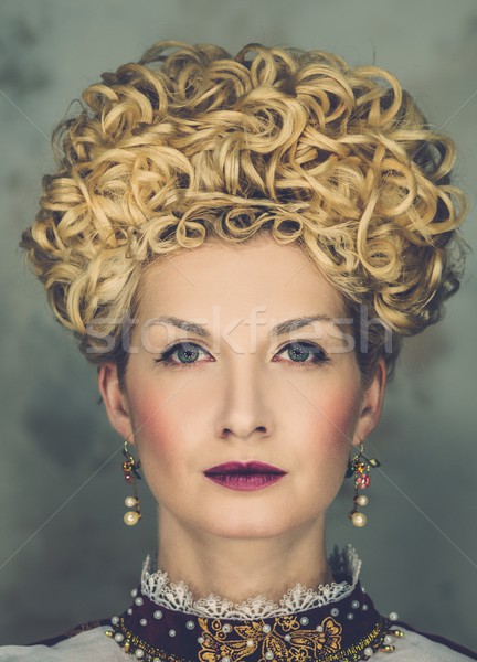 Portrait of beautiful haughty queen in royal dress Stock photo © Nejron