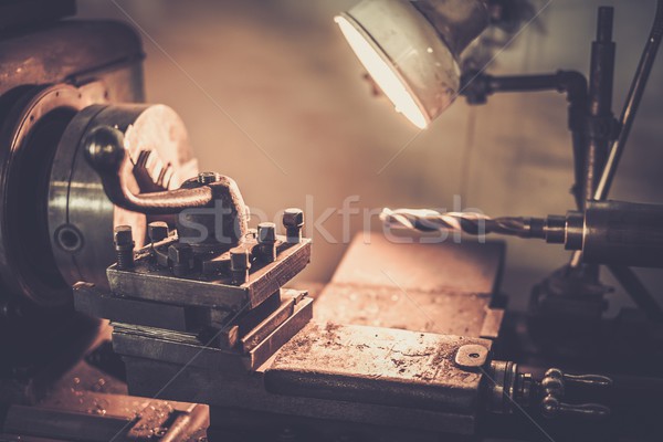 Lathe machine in a workshop Stock photo © Nejron