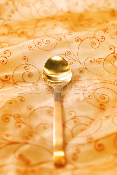 Királyi luxus arany kanál sekély mélységélesség Stock fotó © Nejron