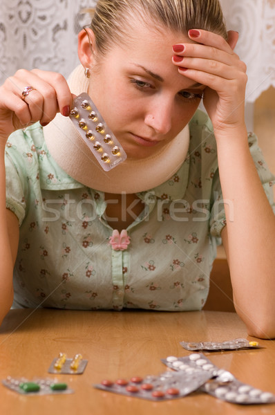 Sick blond girl Stock photo © Nejron