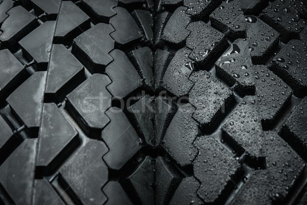 Close-up shot of classical motorcycle tire tread  Stock photo © Nejron