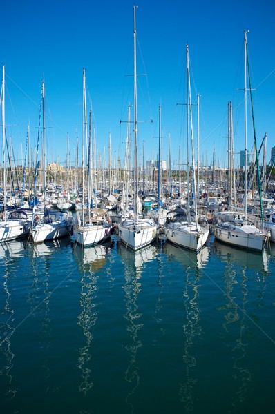 Yachts & boats in a harbour. Stock photo © Nejron