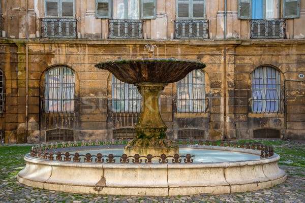 Fountain on Albertas square, Aix-en-Provence, France Stock photo © Nejron