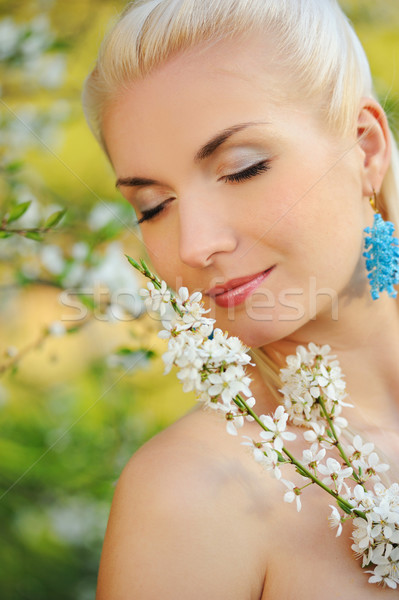美しい 若い女性 リラックス 屋外 少女 顔 ストックフォト © Nejron