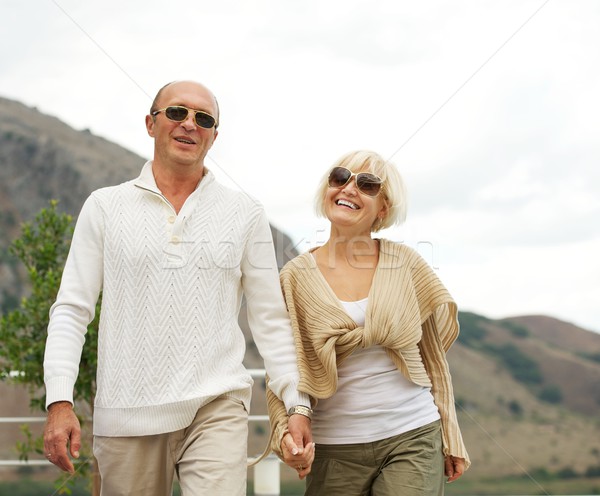 Middle-aged couple outdoors Stock photo © Nejron