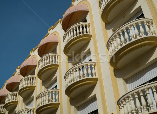 Beautiful balconies in town of Sitges, Spain Stock photo © Nejron