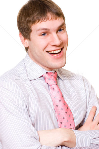 Młodych uśmiechnięty człowiek biznesu działalności twarz moda Zdjęcia stock © Nejron