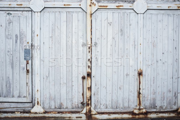 Foto stock: Edad · puerta · madera · naturaleza · marco