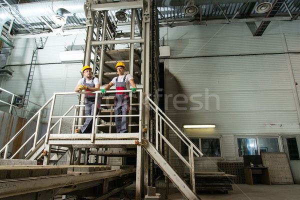 Two men in a safety hats on a factory   Stock photo © Nejron