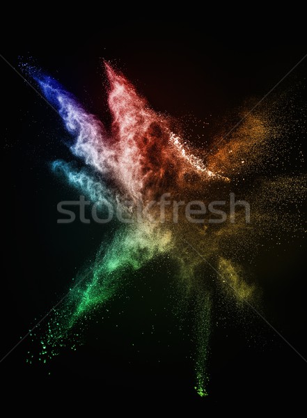 Imagine de stoc: Praf · izolat · negru · abstract · explozie