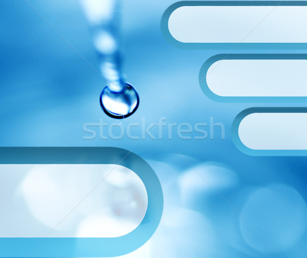 Falling water drop with grafic design elements (perfect to place Stock photo © Nejron