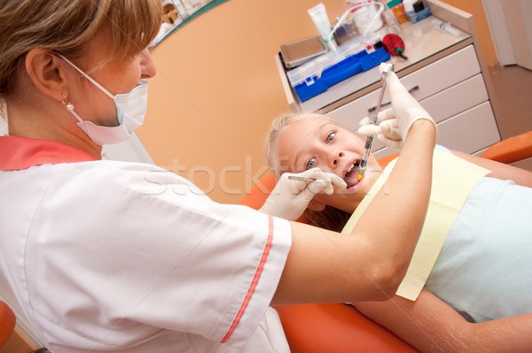 Teenage girl at a dentist. Stock photo © Nejron