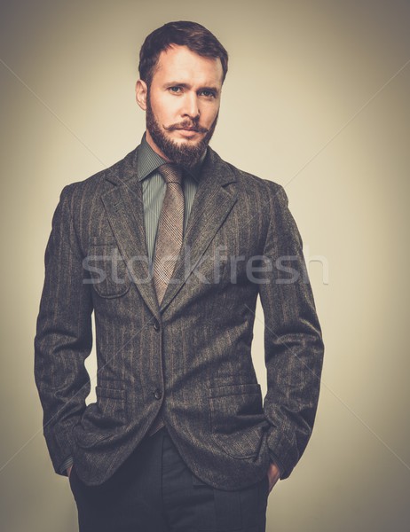 élégant homme veste épaule mode affaires [[stock_photo]] © Nejron