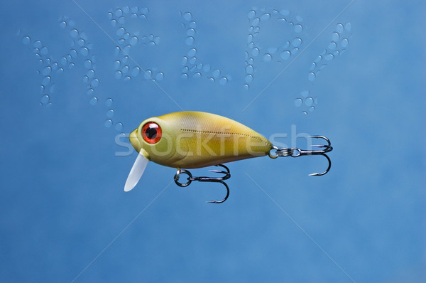Fishing lure asks for help Stock photo © Nejron