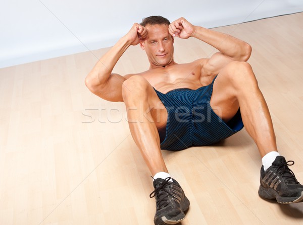 красивый мышечный человека фитнес осуществлять спорт Сток-фото © Nejron