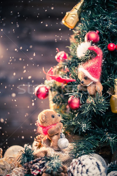 クリスマス 静物 テディベア ツリー 愛 おもちゃ ストックフォト © Nejron