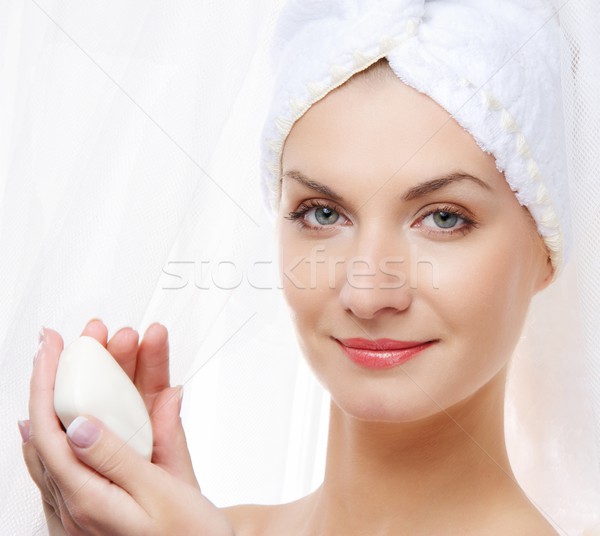 Beautiful woman after shower Stock photo © Nejron