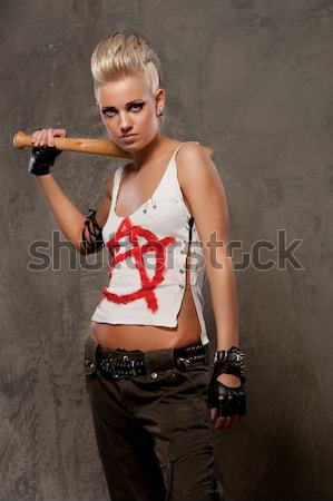 Stock foto: Porträt · Dampf · punk · Mädchen · Frau