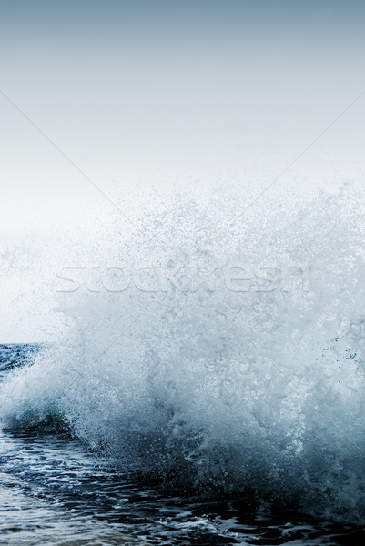 Big ocean wave breaking the shore Stock photo © Nejron