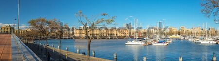 Widoku port sąsiedztwo niebo wody łodzi Zdjęcia stock © Nejron