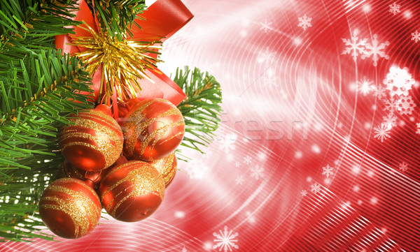 Christmas decoration over abstract background Stock photo © Nejron