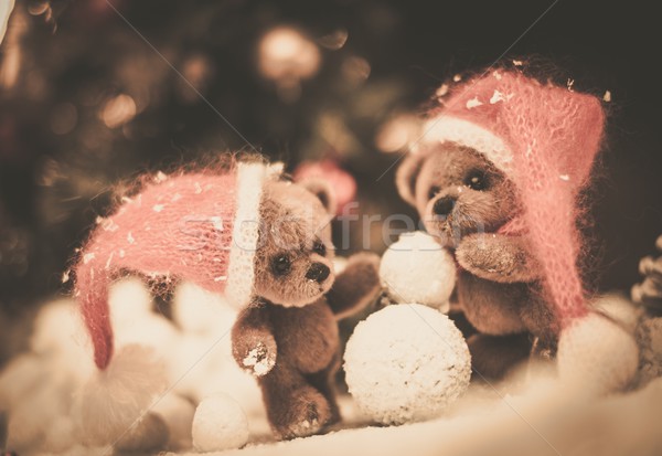 [[stock_photo]]: Faible · jouet · bonhomme · de · neige · Noël