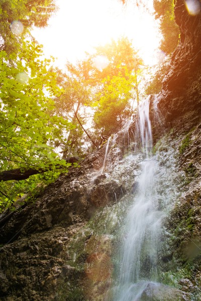 Waterfall in a forest in Slovak Paradise, Slovakia Stock photo © Nejron
