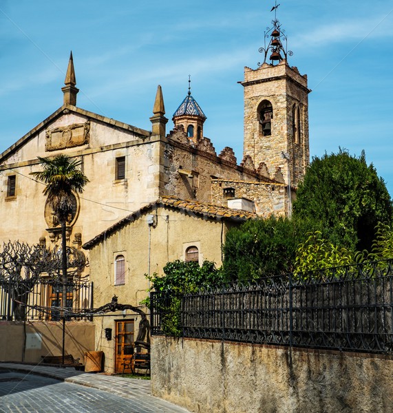 Sant Feliu church in Alella town, Spain Stock photo © Nejron