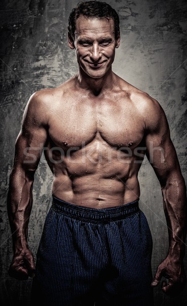Adam kaslı vücut spor uygunluk egzersiz Stok fotoğraf © Nejron