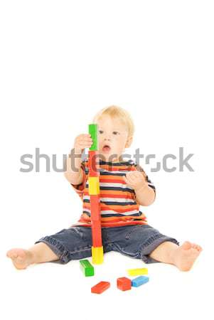 Belle jeunes enfant jouer intellectuelle jeu [[stock_photo]] © Nejron